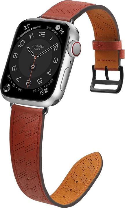 Image du produit Hurtel Bracelet en cuir Bracelet en cuir pour Apple Watch Ultra, SE, 8, 7, 6, 5, 4, 3, 2, 1 (49, 45, 44, (45 mm, 44 mm, 42 mm, 49 mm, Cuir véritable)