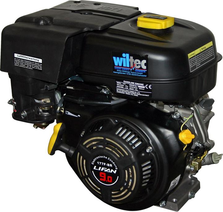 Produktbild Wiltec LIFAN 177 Benzinmotor 6,6 kW 9 PS Ölbadkupplung Reduktionsgetriebe 2:1 Kartmotor