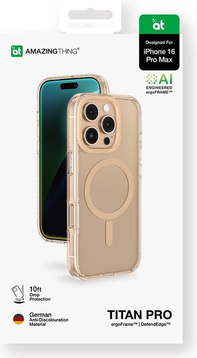 Image du produit Amazingthing Titan Pro Mag Case mit Magnetring für iPhone 16 Pro Max – Roségold (Apple iPhone 16 Pro Max)