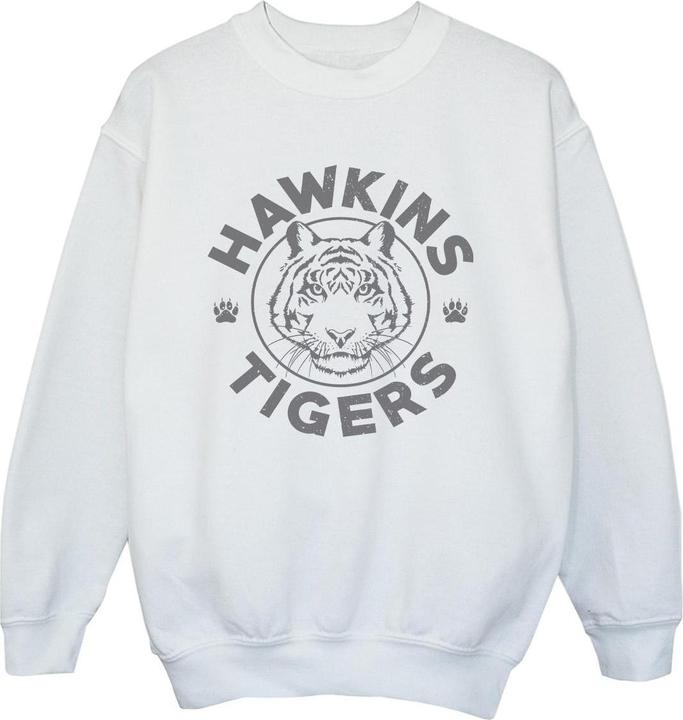 Netflix Stranger Things Hawkins Grey Tiger Sweatshirt Jungen (128)