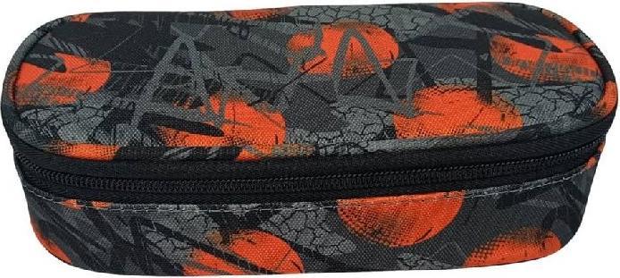 Donau Schüleretui orange/schwarz