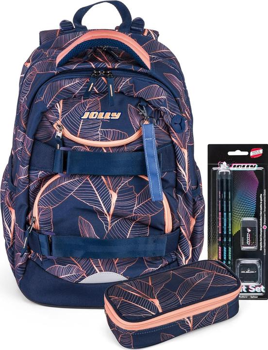 Jolly Next Gen school backpack synthetic fibre blue/pink (28 l)