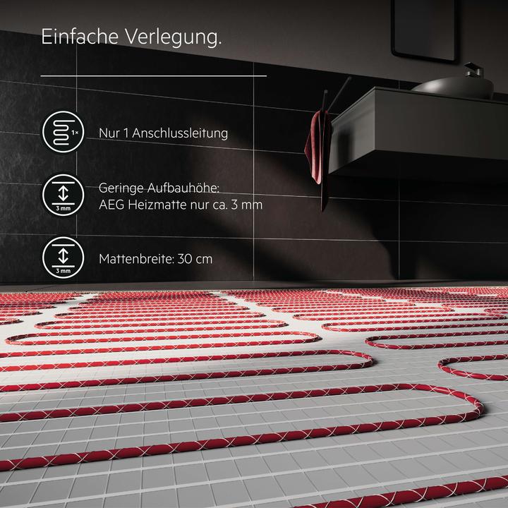 Produktbild AEG Haustechnik Comfort Turbo Thermo Boden TBS TC 200/5 Set Plus, elektr. Fussb.hzg. Komplettset 5 m², 200 W/m²
