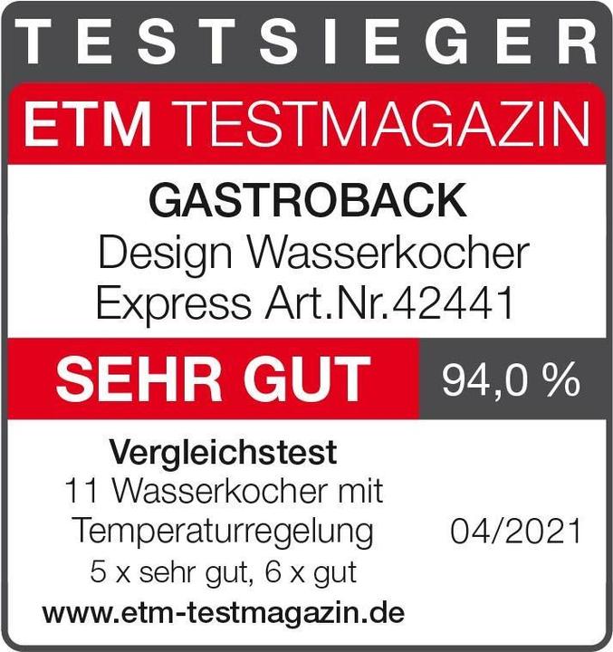 Image du produit Gastroback Express 42441 (1.70 l, Fiche CH)