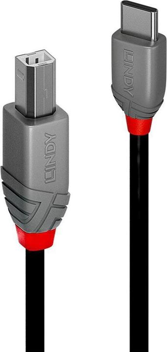 Produktbild Lindy USB 2.0, Type C an B, Cable, Anthra, Line (0.50 m, USB 2.0)