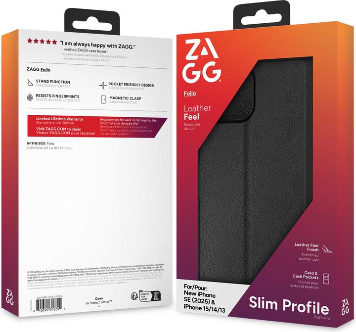 Actual product image Zagg Wallet Cover (Apple iPhone 15, Apple iPhone 14, Apple iPhone 16e, Apple iPhone 13)