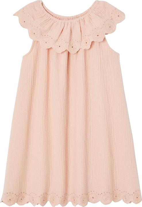 Vertbaudet Festliches Mädchen Kleid mit besticktem Kragen