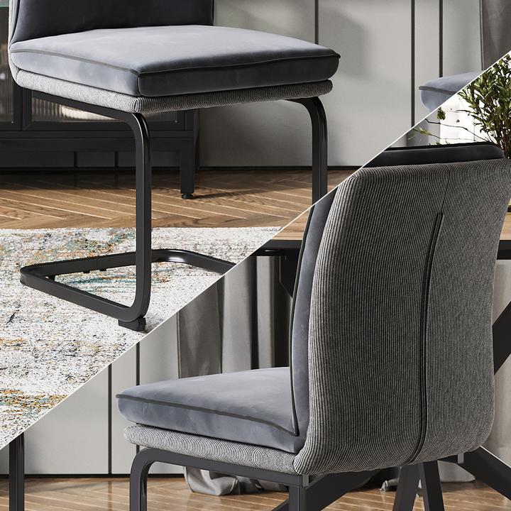 Actual product image Vichy Cantilever chair Eleganza, Anthracite, Set of 4