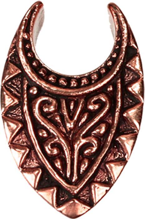 Star Piercing Sattel rosegold Schild Zick Zack Brunnen (Messing, Bronze)