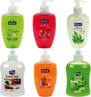 Elina Med Flüssigseife Kokosnuss Aloe Vera Granatapfel-Apfel Arganöl Olive 300ml (Flüssigseife, 300 ml)