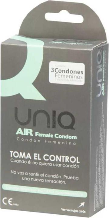 Productafbeelding Uniq AirFemale" vrouwencondoom 3 stuks, latexvrije vrouwencondooms met unieke AirBubble (3 Pcs.)