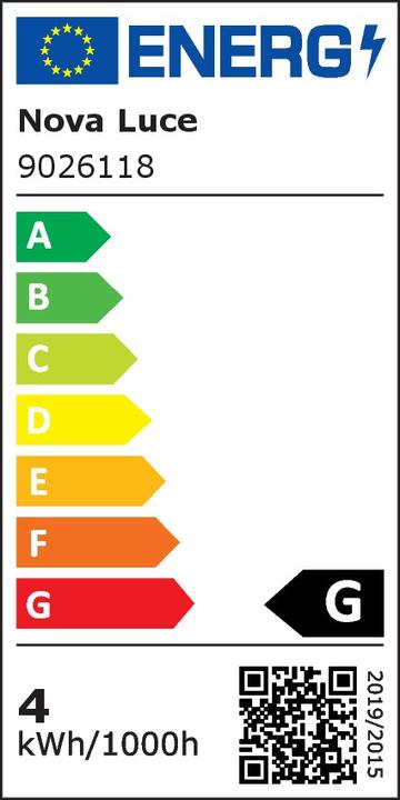 Label énergétique Nova Luce Dewei (400 lm)