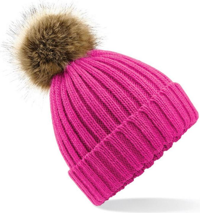 Immagine prodotto Beechfield Cappello a Cuffia Pom Pom Maglia Grossa
