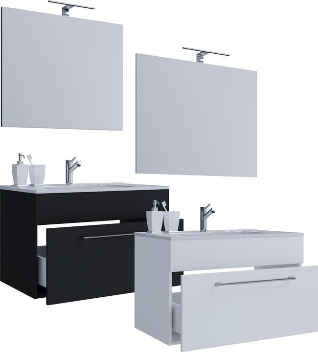 VCM Lavabo 3 pezzi Lavabo Badinos 1 cassetto specchio