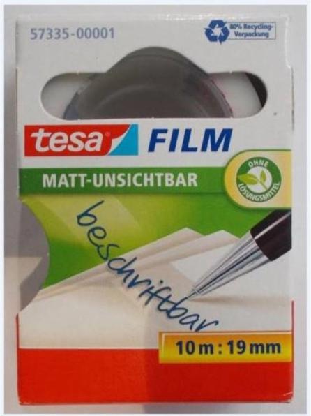Image du produit tesa 1x tesafilm INVISIBLE, invisible mat, résistant au vieillissement et à la déchirure (19 mm)
