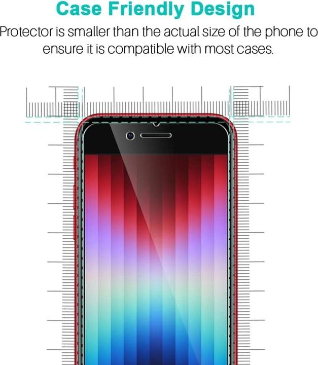 Image du produit Screenguard Apple iPhone SE 2020 Film de protection en verre blindé Case Friendly Design (1 pièce(s), Apple iPhone SE (2ème génération))