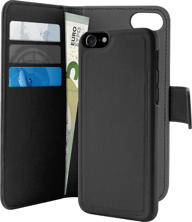 Image du produit Puro Etui en faux cuir - étui pour iPhone 7/8/SE 2020, noir (Apple iPhone 7)
