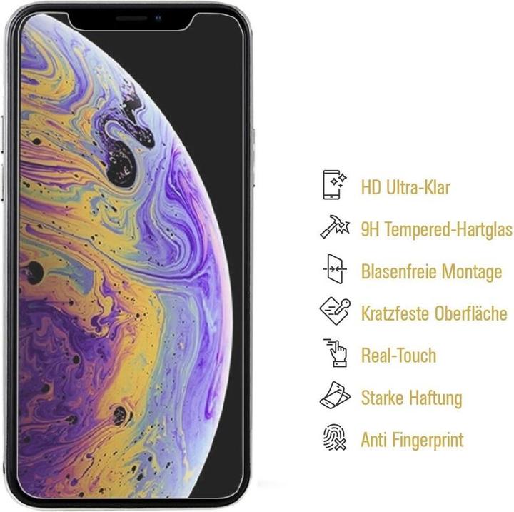 Produktbild Protectorking 3x echtes Tempered 9H Panzerhartglas 3D KLAR (3 Stück, Apple iPhone XS)