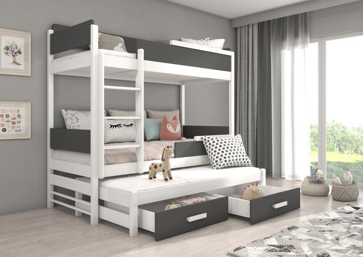 Actual product image ADRK Furniture Bunk Bed Triple QUEEN 180x80 (180 x 80 cm)