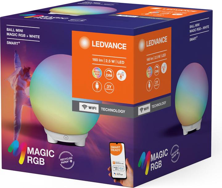 Produktbild Ledvance Smart+ Ball Magic RGB Mini Rgbw USB (130 lm, G13)