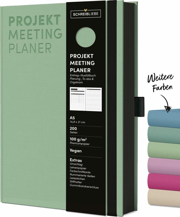 Actual product image Projekt-Meeting-Planer Mint (A5)