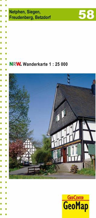 Actual product image GeoMap map Netphen, Siegen, Freudenberg, Betzdorf