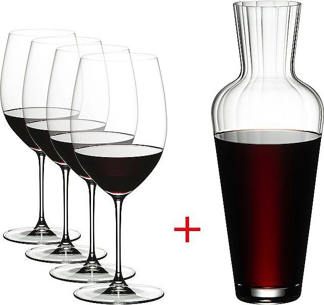 Produktbild Riedel Cabernet Gläserset & Dekanter VERITAS (62.50 cl, 4 Gläser, Rotweingläser)