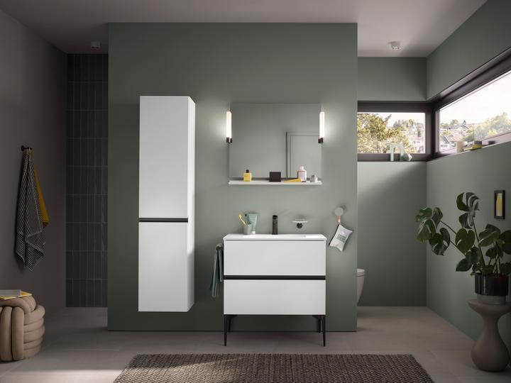 Image du produit Duravit Tablette Sivida, support noir diamant mat, 1280x115x35mm