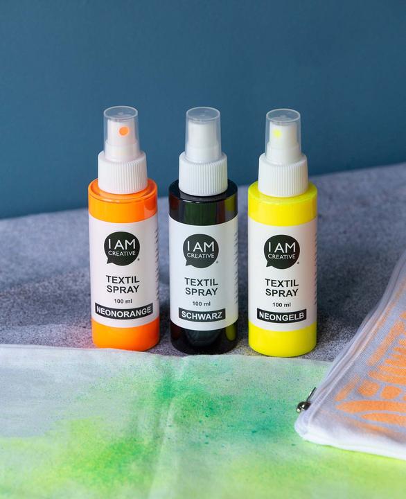 Produktbild I Am Creative Textilspray Set, 100ml, 3 Stk. (Schwarz, Neongelb, Neonorange, 100 ml)