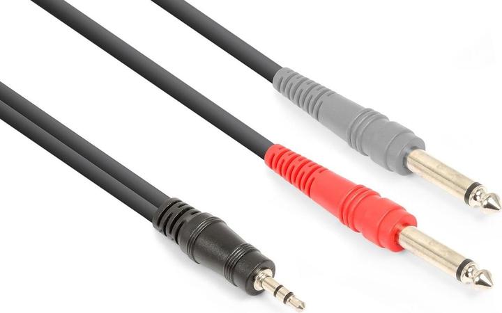 Image du produit Vonyx CX332-6 Jack 3,5 mm - Jack 6,3 mm 6 m (6 m, jack 6.3mm, Jack 3,5 mm (AUX))
