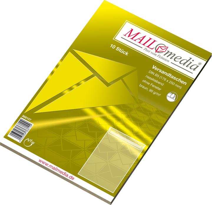 Actual product image Mailmedia Natron brown envelope, B5, without window (1 x)