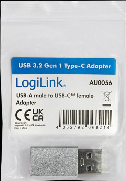 Produktbild LogiLink USB-A zu (USB Typ-C, 3.40 cm)