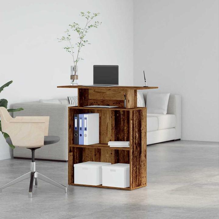Actual product image VidaXL Reception counter reclaimed wood look 100x40x104 cm wood-based reception counter