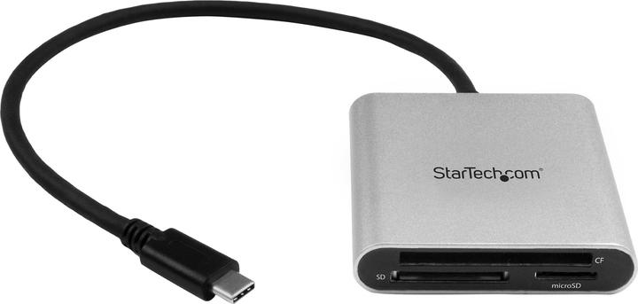 Produktbild StarTech USB 3.0 Kartenleser mit USB-C - SD, MicroSD, CompactFlash Speicherkartenleser mit USB-C Kabel (USB-C)