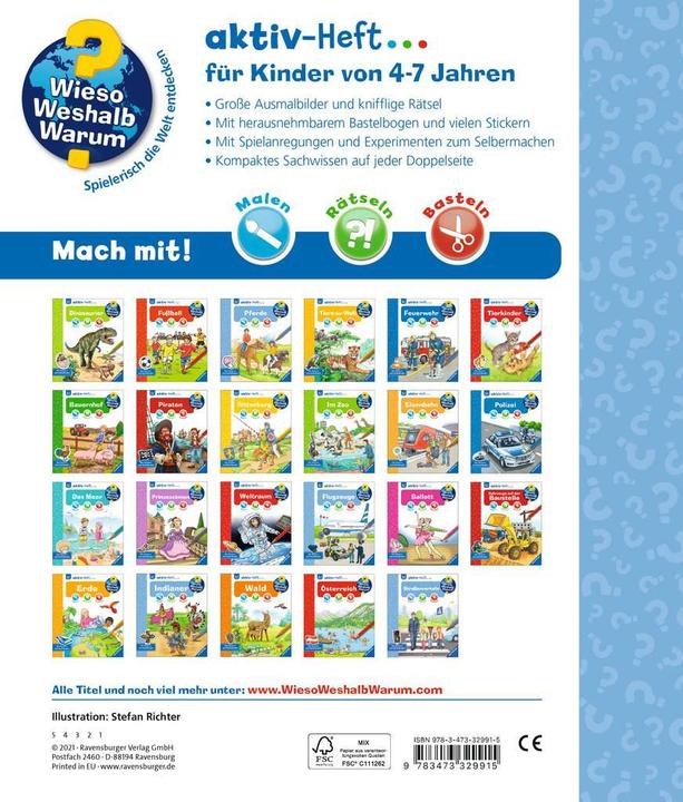Actual product image Ravensburger Kinder-Sachbuch WWW aktiv-Heft: Strassenverkehr (German, Stefan Richter, 2021)