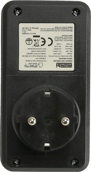 Produktbild Mumbi Funksteckdosen-Set 24279, schwarz, Outdoor, 2 Steckdosen (2 x)