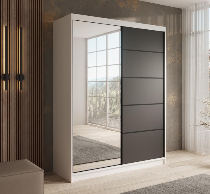 Actual product image ADRK Furniture Cardi Schwebetürenschrank 150