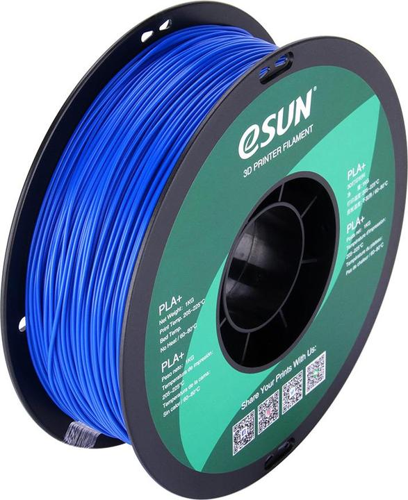 Actual product image eSUN PLA+ 1.75mm Blue 1Kg (PLA+, 1.75 mm, 1000 g, Blue)