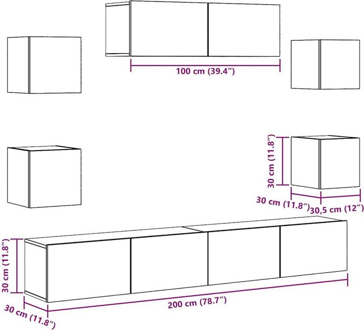 Immagine prodotto VidaXL Emery (100 x 30 x 30 cm)