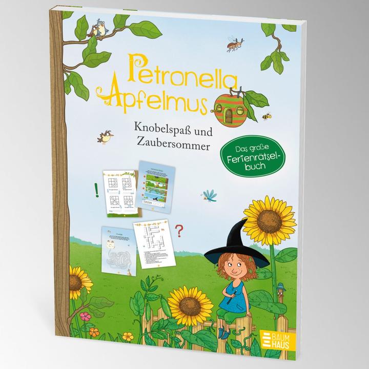 Actual product image Petronella Apfelmus - Knobelspass & Zaubersommer. Das grosse Ferien-Rätselbuch (German, Sabine Büchner, Sabine Städing, 2025)