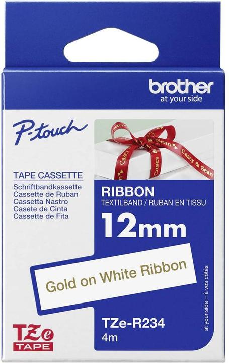 Produktbild Brother TZe-R234 (1.20 cm, Gold, Weiss)