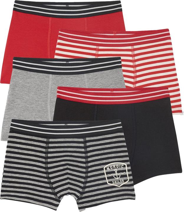 Image du produit Vertbaudet Bio-Kollektion: 5er-Pack Jungen Boxershorts SAILOR (128, Pack de 5)