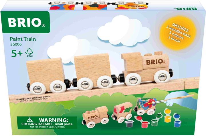 Ravensburger BRIO - Treno di legno da colorare