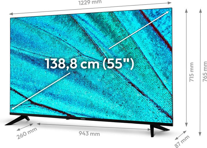 Actual product image Hisense TV MEDION® LIFE® X15517 (MD 31642) Ultra HD LCD Smart TV (55", LCD, 4K)