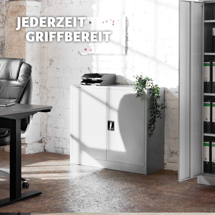 Immagine prodotto tectake Armadietto con 3 ripiani (90 x 40 x 90 cm)