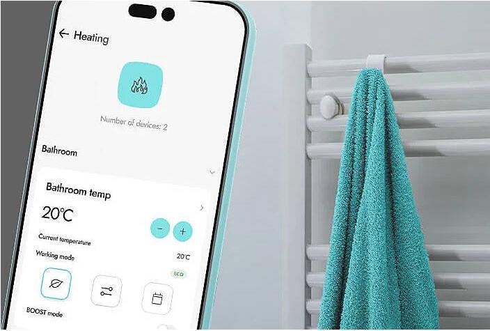 Actual product image Satel BE WAVE Wireless thermostatic head Smart Thermostat ART-210 ABAX2