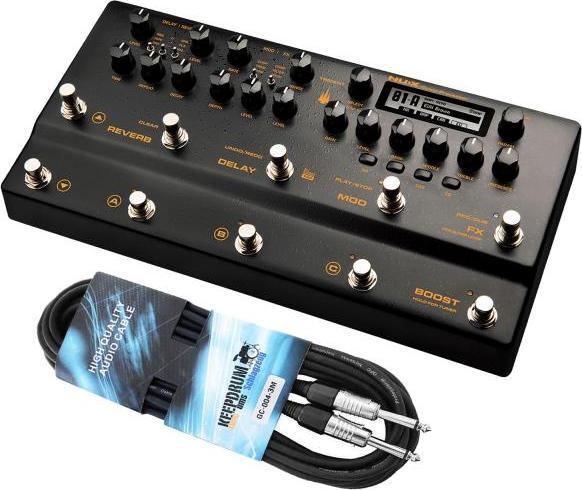 Produktbild NUX Trident Multi-Effektgerät mit Klinkenkabel (Delay (Echo), Phaser, Chorus, Kompressor, Reverb (Hall))