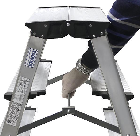 Actual product image Krause KRAU 126047 Double folding step (aluminium) (Folding step, 100 cm)