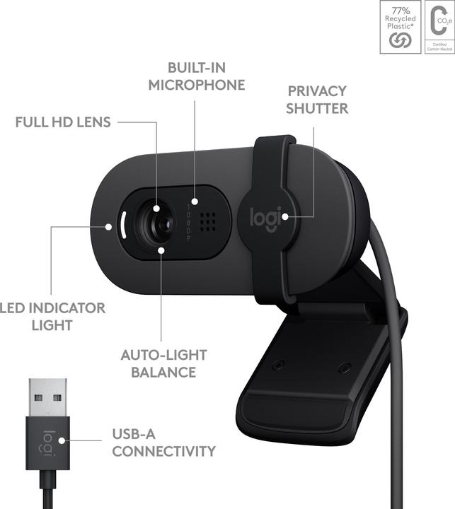 Image du produit Logitech Brio 100 (2 Mpx)