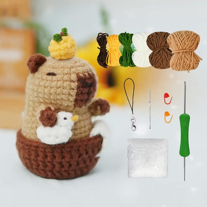 Produktbild Activity Board Capybara Häkelset für Anfänger - Komplettes DIY Bastelset